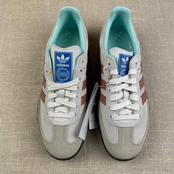 adidas Originals Samba OG W Linen Green Metallic Gum Women  Adidas Samba OG Linen